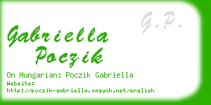 gabriella poczik business card